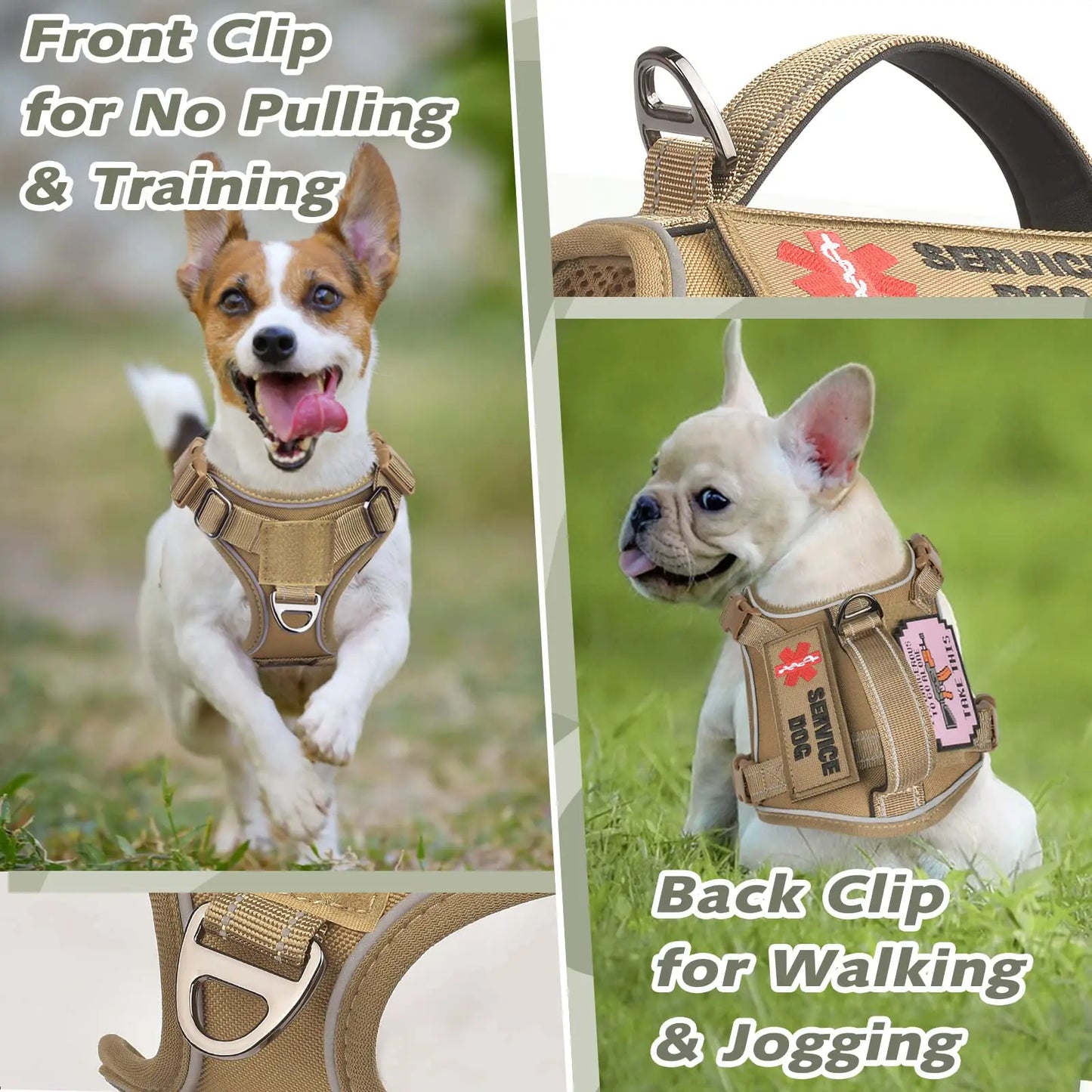 Tactical Dog Harness - Small Dog Military Vest with Handle