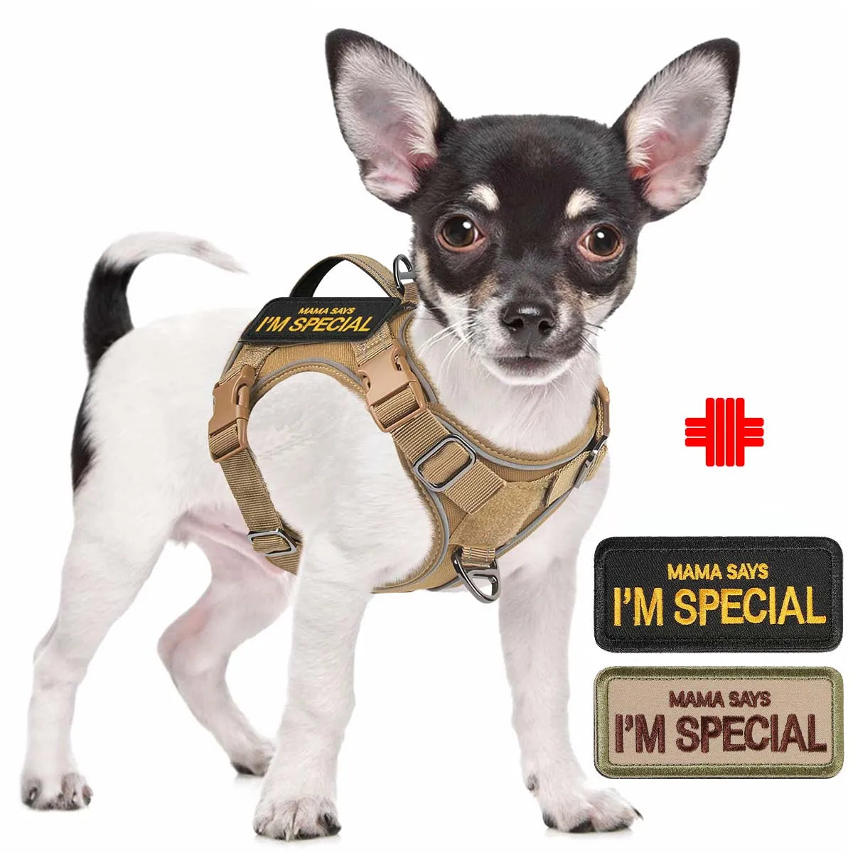 Tactical Dog Harness - Small Dog Military Vest with Handle