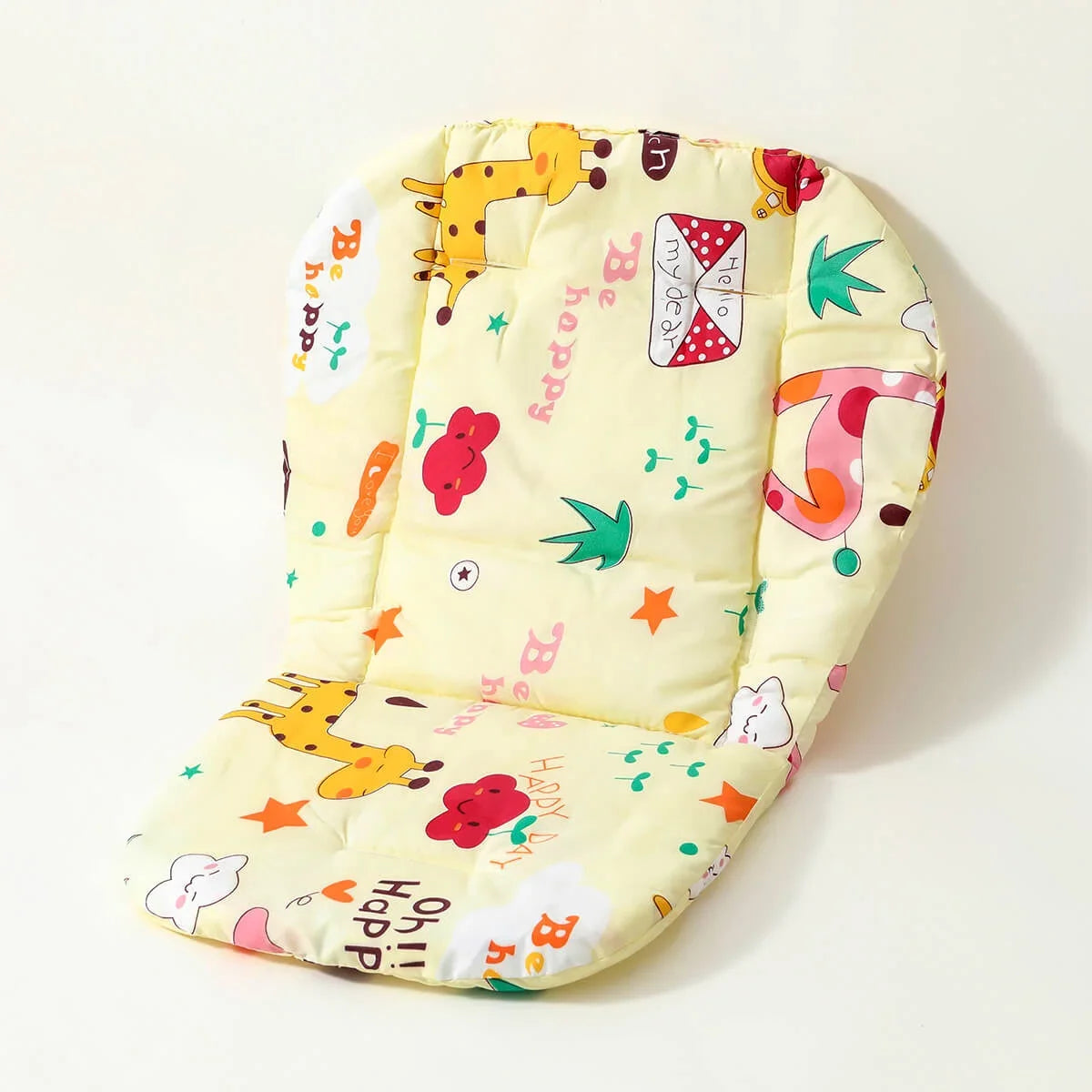 Baby High Chair Cushion - Cute Animal Pattern, Soft & Breathable